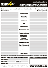 Australia Visa Application Form